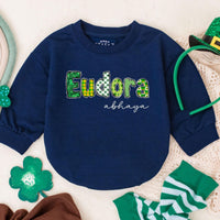 Custom St Patrick's Day Baby Romper Eudora Shamrock Design Infant Bodysuit Newborn Gift Boys Girls First Holiday Outfit Lucky Charm