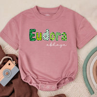 Custom St Patrick's Day Baby Romper Eudora Shamrock Design Infant Bodysuit Newborn Gift Boys Girls First Holiday Outfit Lucky Charm