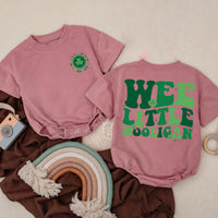 Personalized Wee Little Hooligan Baby Romper with Green Clover St. Patrick's Day Infant Outfit Irish Gift Soft Cotton First Holiday