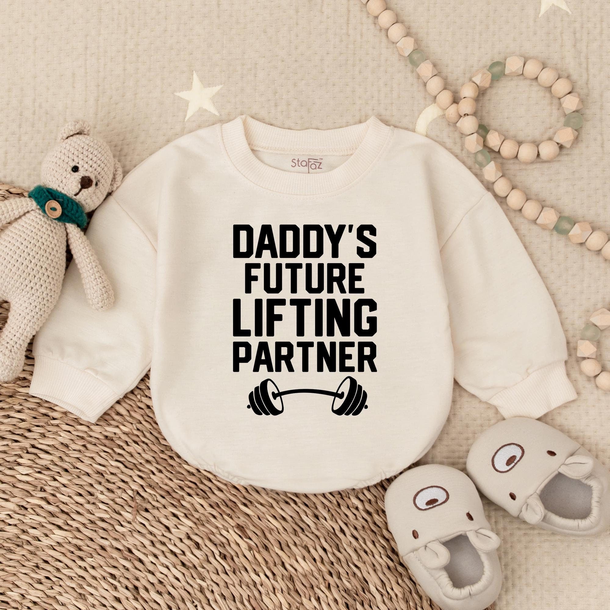 Daddy's Future Lifting Partner Baby Bodysuit - Gym Dad Gift