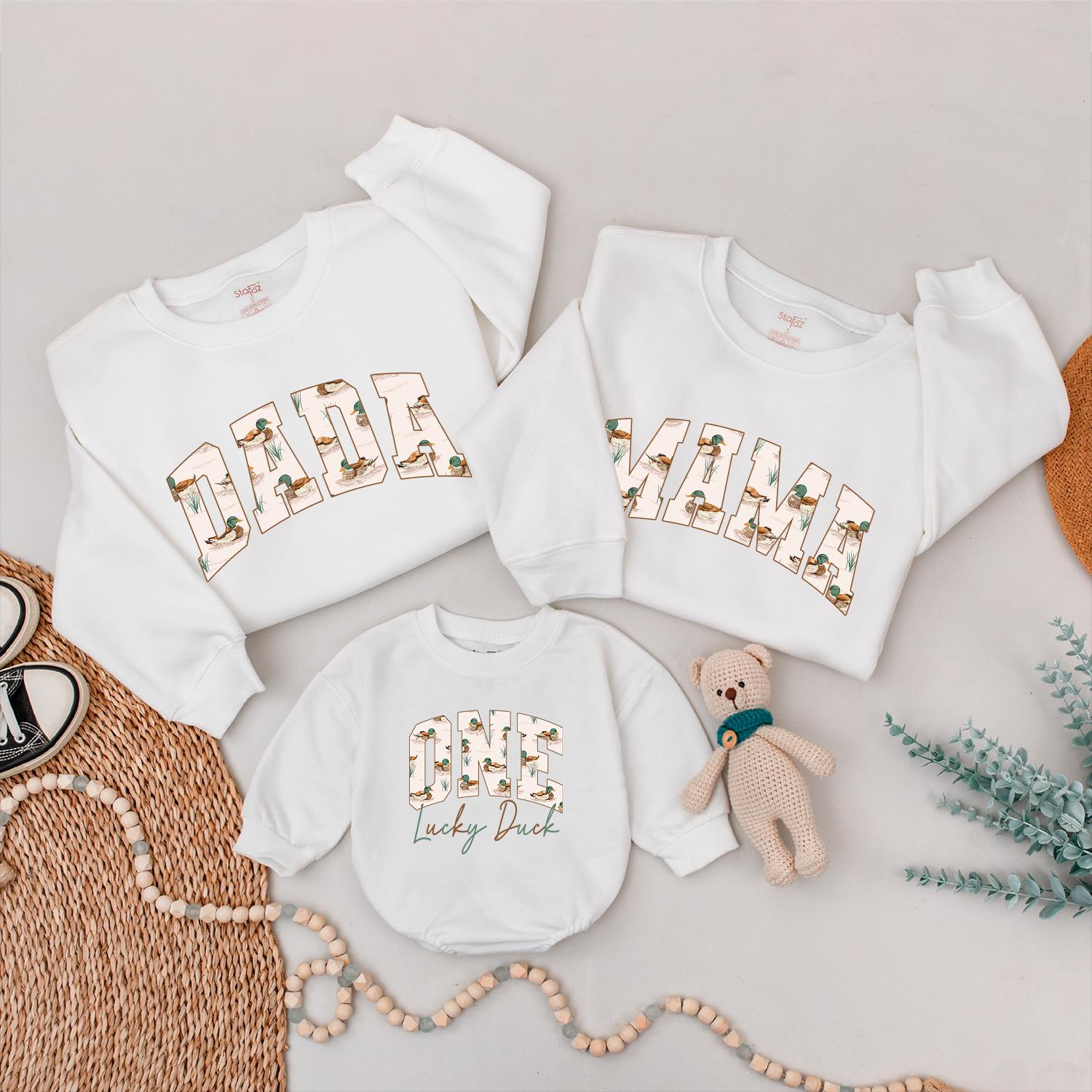 Custom Family Matching Birthday Sweatshirts - Personalized Name Twinning