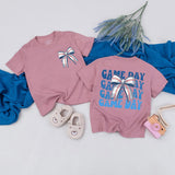 Sporty Game Day Baseball Bow Tee for Family Outings