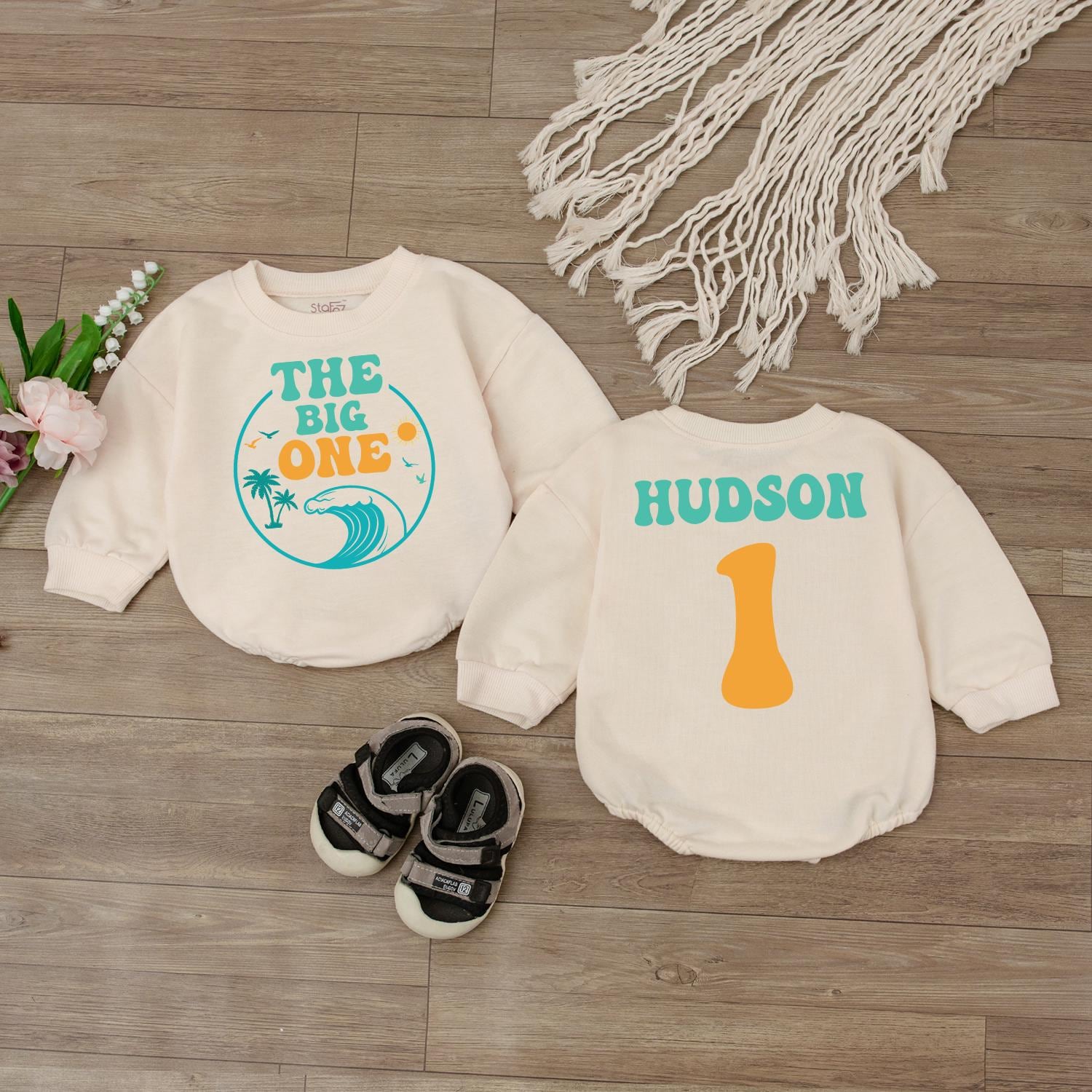 The Big One Beach Theme Birthday Shirt for Kids