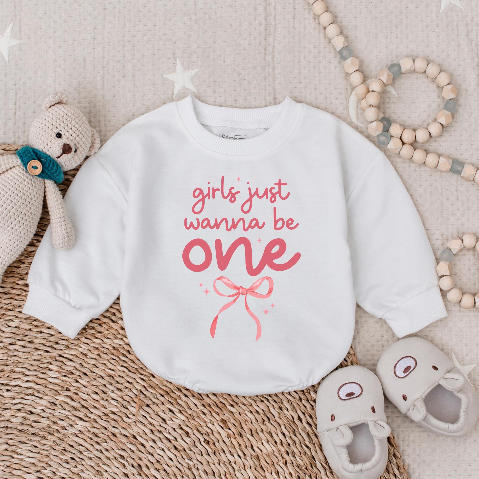 Pink Bow 1st Birthday Romper - Celebrate Her Big Day!