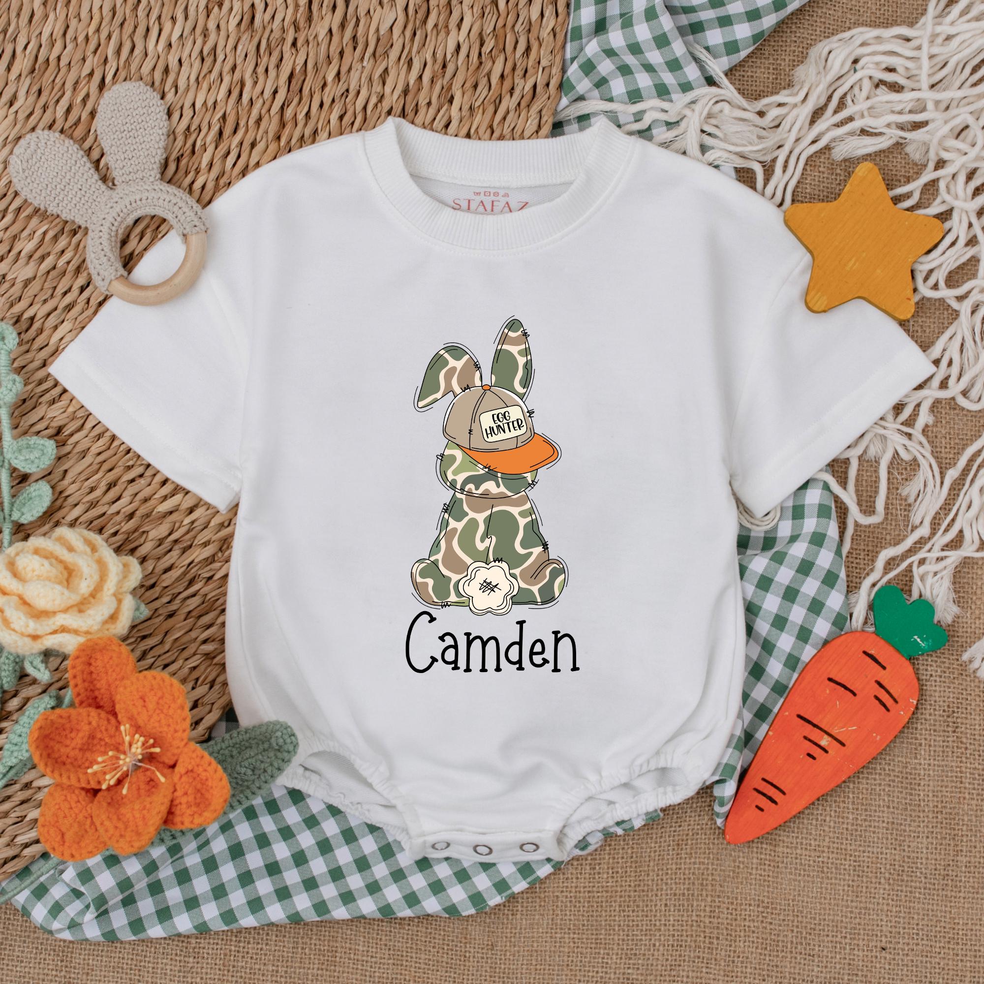 Custom Camo Easter Romper with Name - Unique Baby Gift