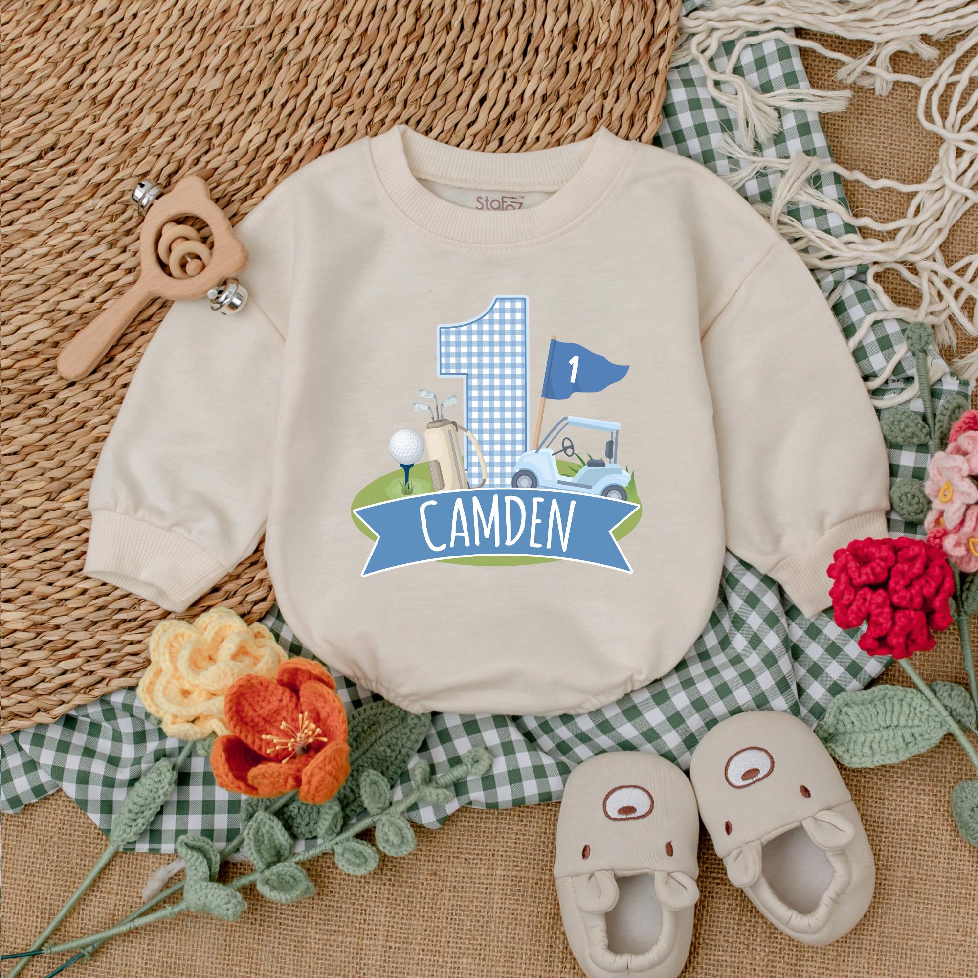 Custom Golf Romper with Name - Perfect 1st Birthday Outfit