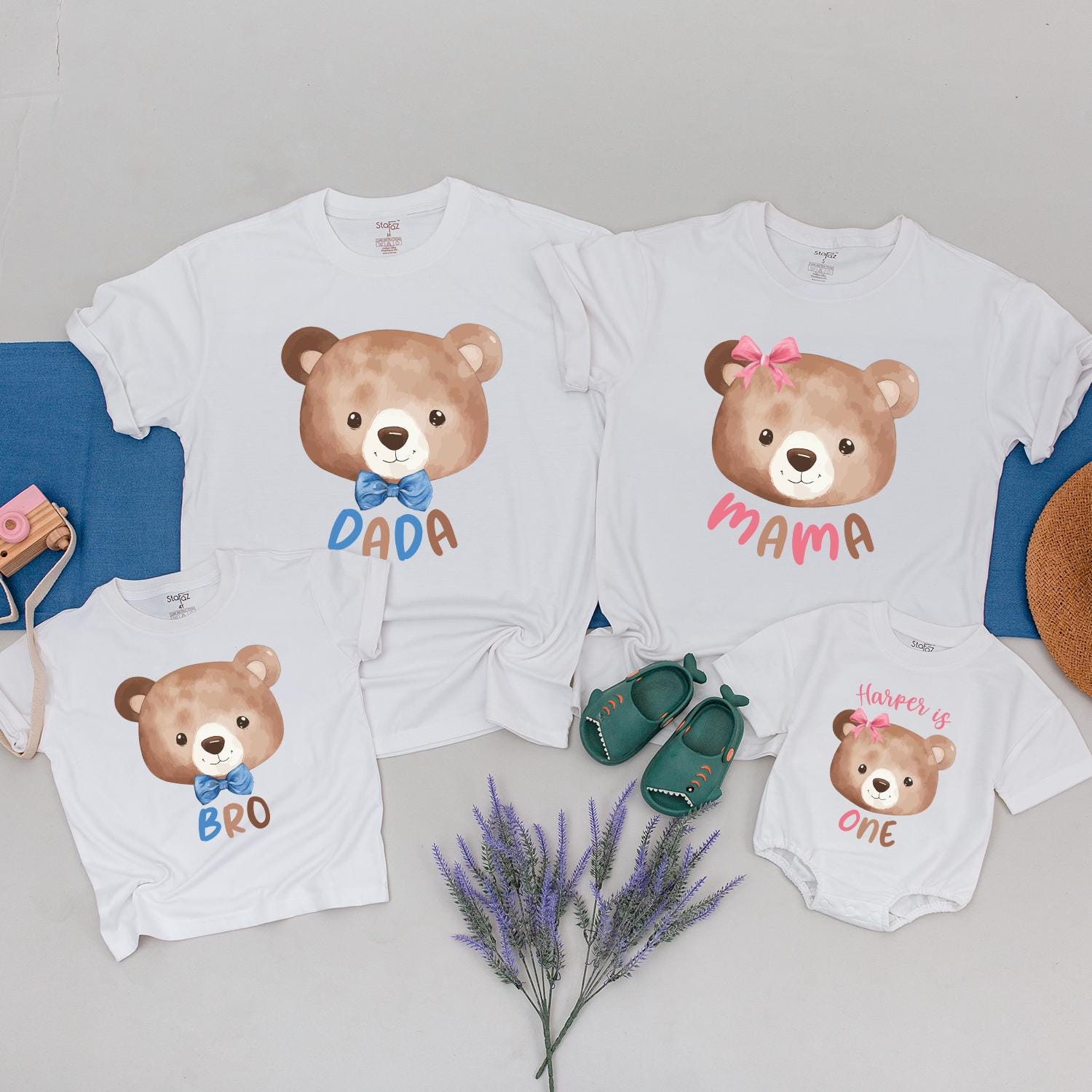 Custom Family Matching 1st Birthday Shirts with Name, Personalized Tees