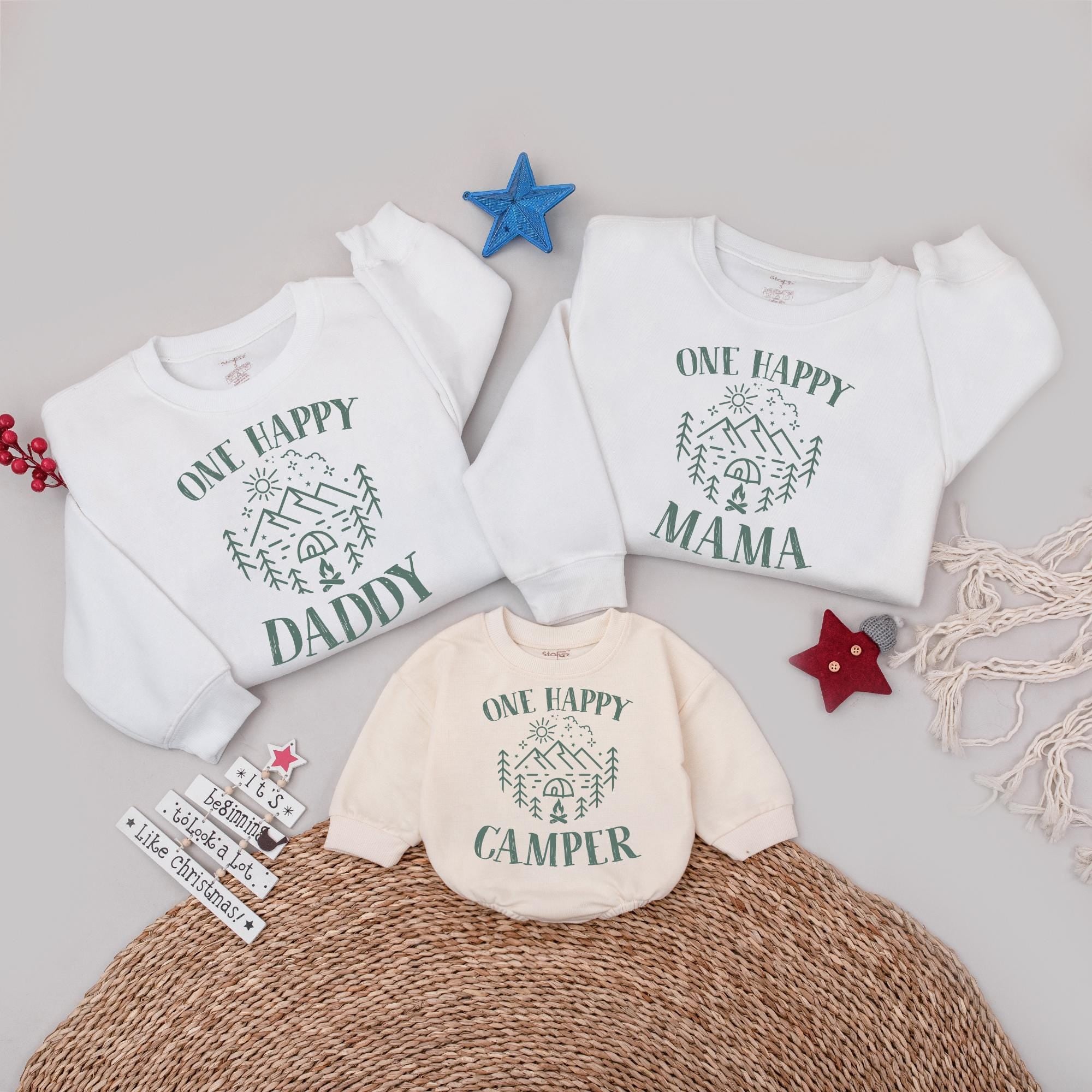 One Happy Camper Family Shirts with Nature Design