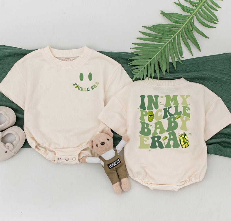 Personalized In My Pickle Era Mommy and Me Shirts Fun Family Outfit Custom Baby Bodysuit Retro Mom Gift Cute Pickle Graphics Cotton Comfort