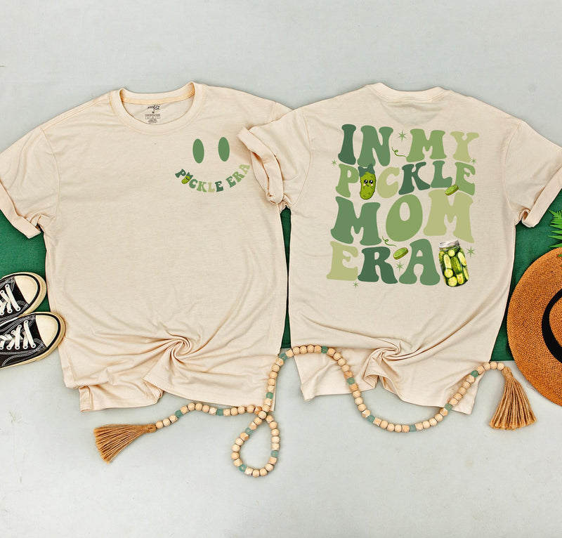 Personalized In My Pickle Era Mommy and Me Shirts Fun Family Outfit Custom Baby Bodysuit Retro Mom Gift Cute Pickle Graphics Cotton Comfort