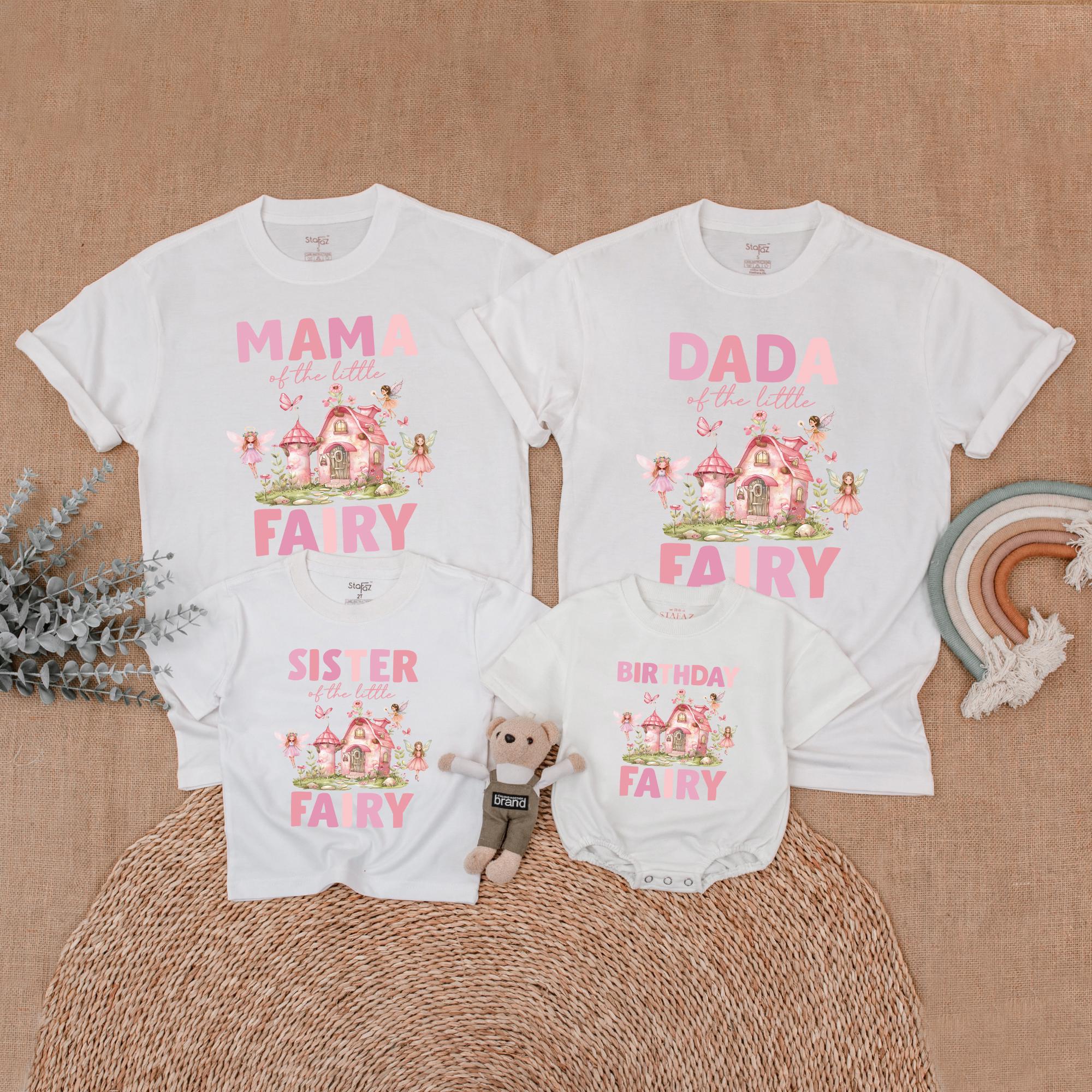Whimsical Fairy Family Shirts for Birthday Celebrations