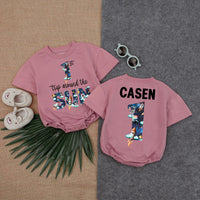 Personalized Space-Themed 1st Birthday Romper Outfit for Baby Boy Celebration Cosmic Pattern Soft Cotton Casual Party Gift