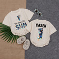 Personalized Space-Themed 1st Birthday Romper Outfit for Baby Boy Celebration Cosmic Pattern Soft Cotton Casual Party Gift