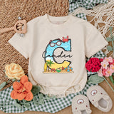 Personalized Beach Baby Romper with Vibrant 'C' Design Coastal Adventure Outfit Perfect Summer Vacation Gift Idea