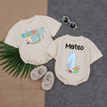 Custom Birthday Boy Romper with Cupcake Design for Baby's First Party Vibrant Colors Personalized Name Outfit Toddler Celebration Gift