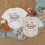 Personalized Baseball Baby Romper Alexander 23 Sporty Infant Outfit with Red Stitching Playful Custom Gift for Boys Holiday Party