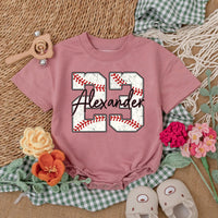 Personalized Baseball Baby Romper Alexander 23 Sporty Infant Outfit with Red Stitching Playful Custom Gift for Boys Holiday Party