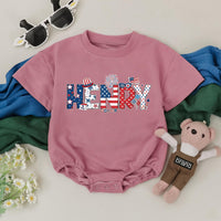 Custom Henry Patriotic Baby Romper Red White Blue 4th of July Outfit Soft Cotton Infant Holiday Gift for Boys Girls USA Pride