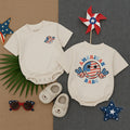 Personalized American Babe T-Shirt Romper for Baby Girls Red White Blue 4th of July Outfit Patriotic Infant Bodysuit Custom Name Summer