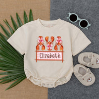Personalized Crawfish Baby Romper with Bows Vibrant Festive Outfit Girl Crawfish Boil Gift Soft Cotton Playful Design Birthday Party
