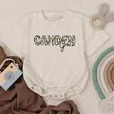 Personalized Camden Grace Baby Romper with Camo Pattern Outdoor Nature Summer Outfit for Infant Boy Duck Theme Cotton Comfortable Wear