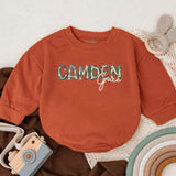 Personalized Camden Grace Baby Romper with Camo Pattern Outdoor Nature Summer Outfit for Infant Boy Duck Theme Cotton Comfortable Wear
