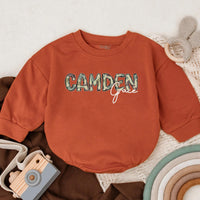 Personalized Camden Grace Baby Romper with Camo Pattern Outdoor Nature Summer Outfit for Infant Boy Duck Theme Cotton Comfortable Wear