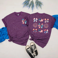 Patriotic Mama and Baby Matching Outfits Red White Blue Fireworks Family Shirts USA Romper Celebrate 4th of July Independence Day
