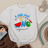 Personalized O-Fish-Ally One Romper Baby Boy First Birthday Outfit Fishing Theme Cotton Bodysuit Vibrant Summer Celebration Gift