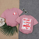 She Loves Jesus and America Too Romper Patriotic Baby Girl Outfit USA Christian Summer Clothes Short Sleeve Infant Birthday Gift