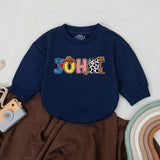 Personalized Cowboy Romper with Retro Western Patterns Fun First Birthday Outfit for Baby Boys Comfortable Cotton Playful Design