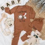 I Love Baseball Baby Romper with Funny Quote, Cute Sports Fan Outfit for Newborn Boy, Soft Cotton Long Sleeve, Game Day Baby Shower Gift