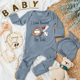 I Love Baseball Baby Romper with Funny Quote, Cute Sports Fan Outfit for Newborn Boy, Soft Cotton Long Sleeve, Game Day Baby Shower Gift