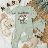 I Love Baseball Baby Romper with Funny Quote, Cute Sports Fan Outfit for Newborn Boy, Soft Cotton Long Sleeve, Game Day Baby Shower Gift