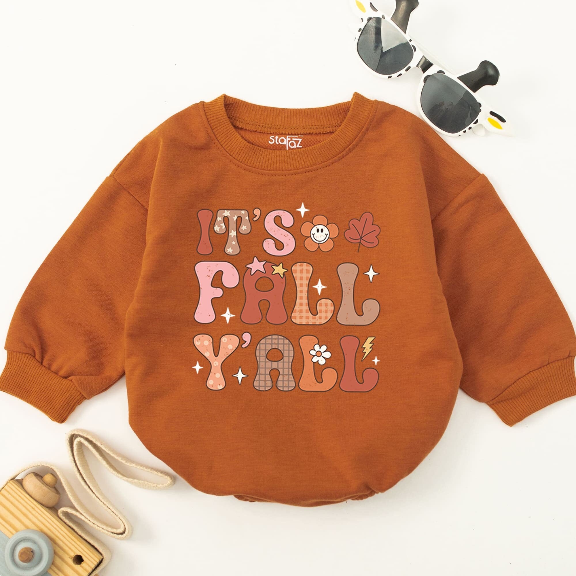 It's Fall Y'all Baby Romper Thanksgiving Outfit Adorable Pumpkin Themed First Holiday Bodysuit Soft Cotton Infant Turkey Gift