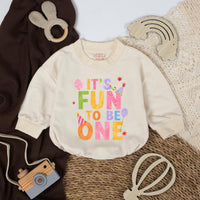 It’s Fun to Be One Personalized Baby Girl Romper Custom Name Birthday Outfit First Birthday Party Bodysuit Gift for One Year Old