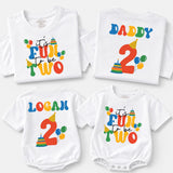 It's Fun to Be Two Matching Family Birthday Shirts, Custom Toddler Tee or Baby Romper, Personalized Second Birthday Outfit Gift