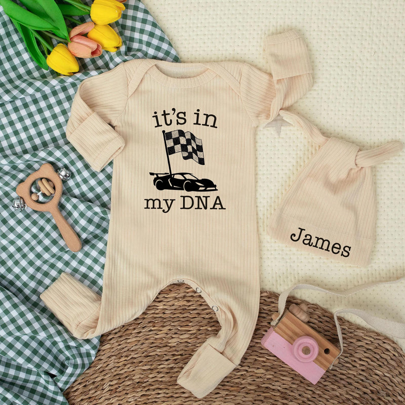 It’s In My DNA Racing Baby Bodysuit Sports Car Infant Romper Motorsport Outfit Newborn Gift Cotton Comfortable Race Car Baby Clothes