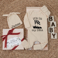 It’s In My DNA Racing Baby Bodysuit Sports Car Infant Romper Motorsport Outfit Newborn Gift Cotton Comfortable Race Car Baby Clothes