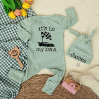 It’s In My DNA Racing Baby Bodysuit Sports Car Infant Romper Motorsport Outfit Newborn Gift Cotton Comfortable Race Car Baby Clothes