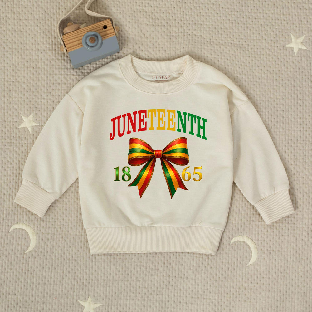 Juneteenth Baby Romper with 1865 Freedom Bow, Pan-African Colors Outfit for Infant or Toddler Celebrations, Soft Cotton Bubble Style