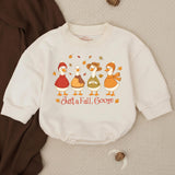 Just a Fall Goose Toddler Sweatshirt with Autumn Goose Graphic, Cozy Thanksgiving Outfit, Fall Baby Romper for Pumpkin Patch Photos