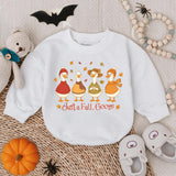 Just a Fall Goose Toddler Sweatshirt with Autumn Goose Graphic, Cozy Thanksgiving Outfit, Fall Baby Romper for Pumpkin Patch Photos