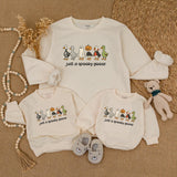 Just a Spooky Goose Halloween Sweatshirt for Matching Family Outfits, Cute Fall Pumpkin Patch Shirts, Cozy Parent-Child Sweaters