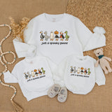 Just a Spooky Goose Halloween Sweatshirt for Matching Family Outfits, Cute Fall Pumpkin Patch Shirts, Cozy Parent-Child Sweaters