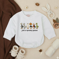 Just a Spooky Goose Halloween Sweatshirt for Matching Family Outfits, Cute Fall Pumpkin Patch Shirts, Cozy Parent-Child Sweaters