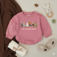 Just a Spooky Goose Halloween Sweatshirt for Matching Family Outfits, Cute Fall Pumpkin Patch Shirts, Cozy Parent-Child Sweaters