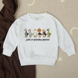 Just a Spooky Goose Halloween Sweatshirt for Matching Family Outfits, Cute Fall Pumpkin Patch Shirts, Cozy Parent-Child Sweaters