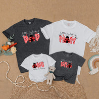 Ladybug Birthday Family Matching Outfits for Girls, 1st Birthday Bubble Romper, Mommy and Me Shirts, Baby Toddler Party Clothes