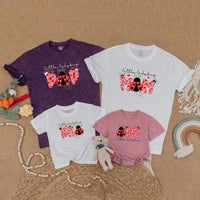 Ladybug Birthday Family Matching Outfits for Girls, 1st Birthday Bubble Romper, Mommy and Me Shirts, Baby Toddler Party Clothes
